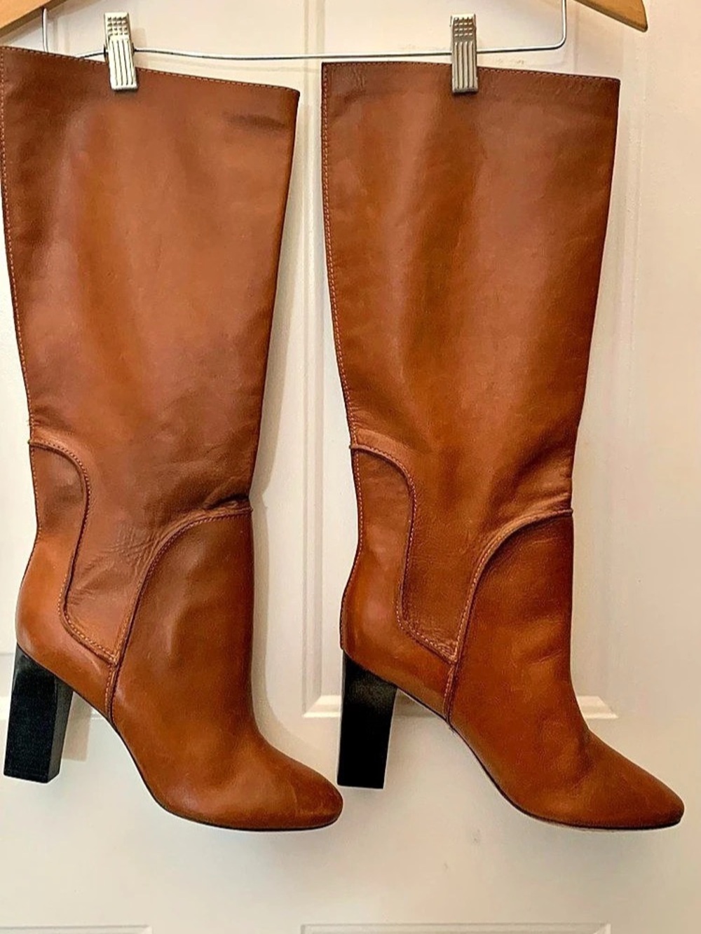 Diane von Furstenberg Leather Boots Brown US 10M